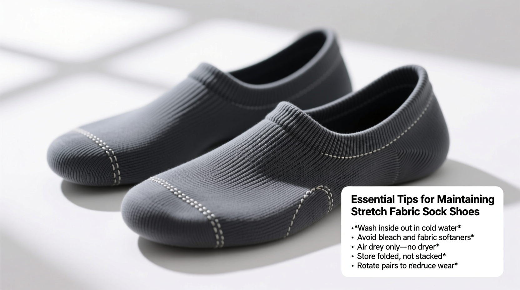 essential tips for maintaining and extending the life of stretch fabric sock shoes