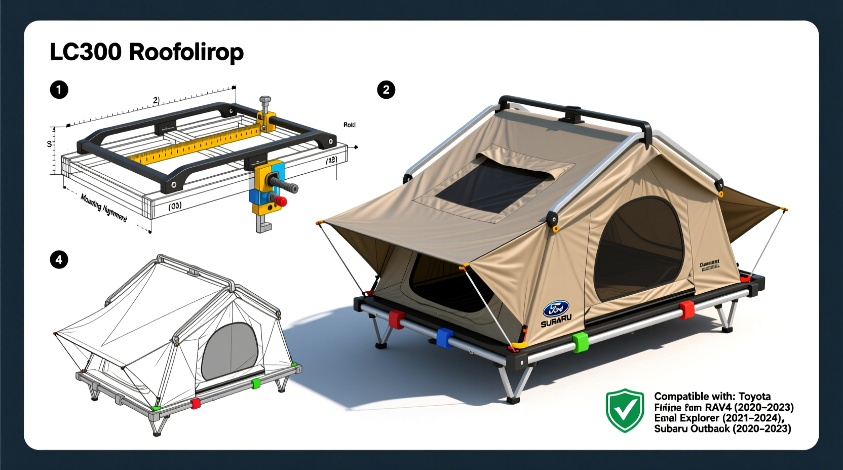 LC300 Rooftop Tent Install: Exact Steps & Verified Compatibility