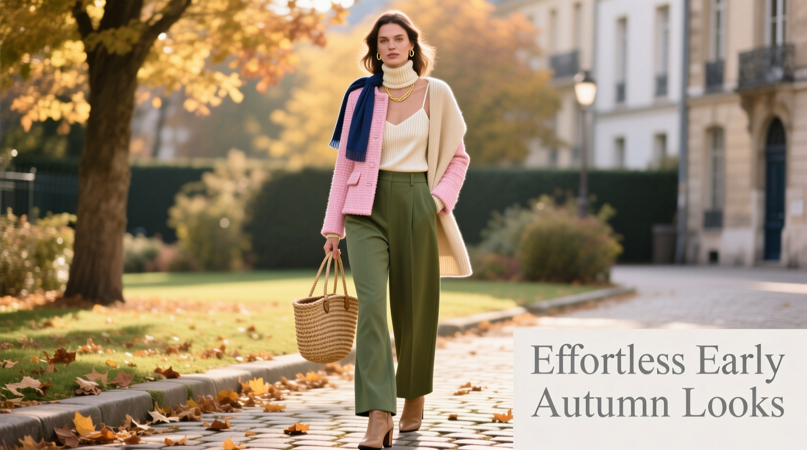 effortless early autumn looks how to style a pink tweed jacket with versatile layers and accessories