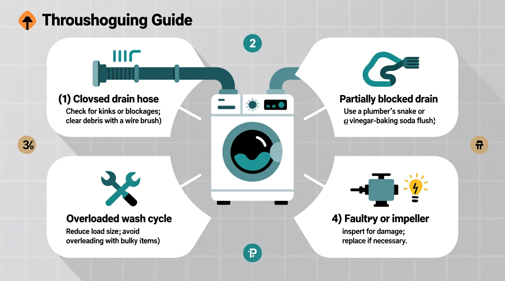 washer drain backing up reasons troubleshooting tips