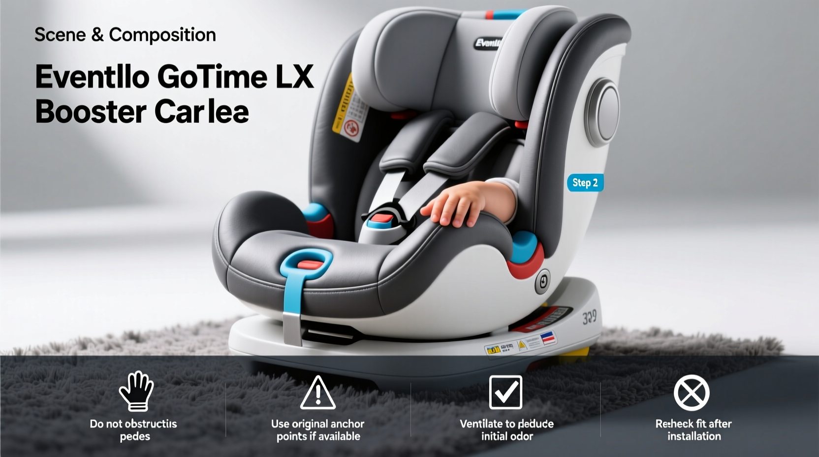 evenflo gotime lx booster car seat