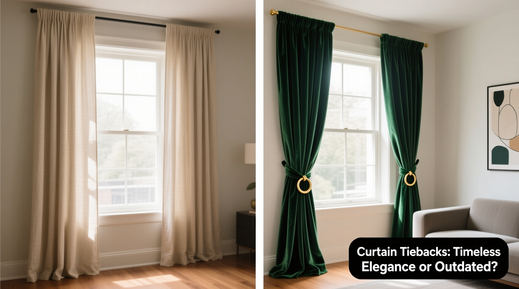 are curtain tiebacks outdated or do they actually look better than plain curtains