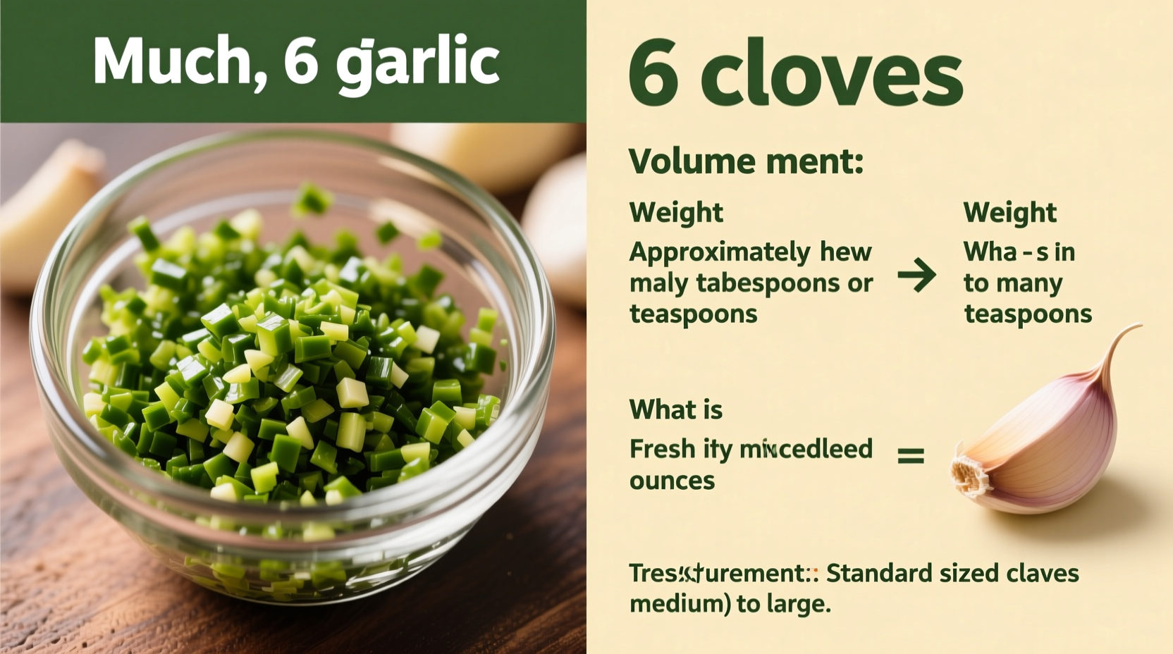 how much is 6 cloves of garlic minced
