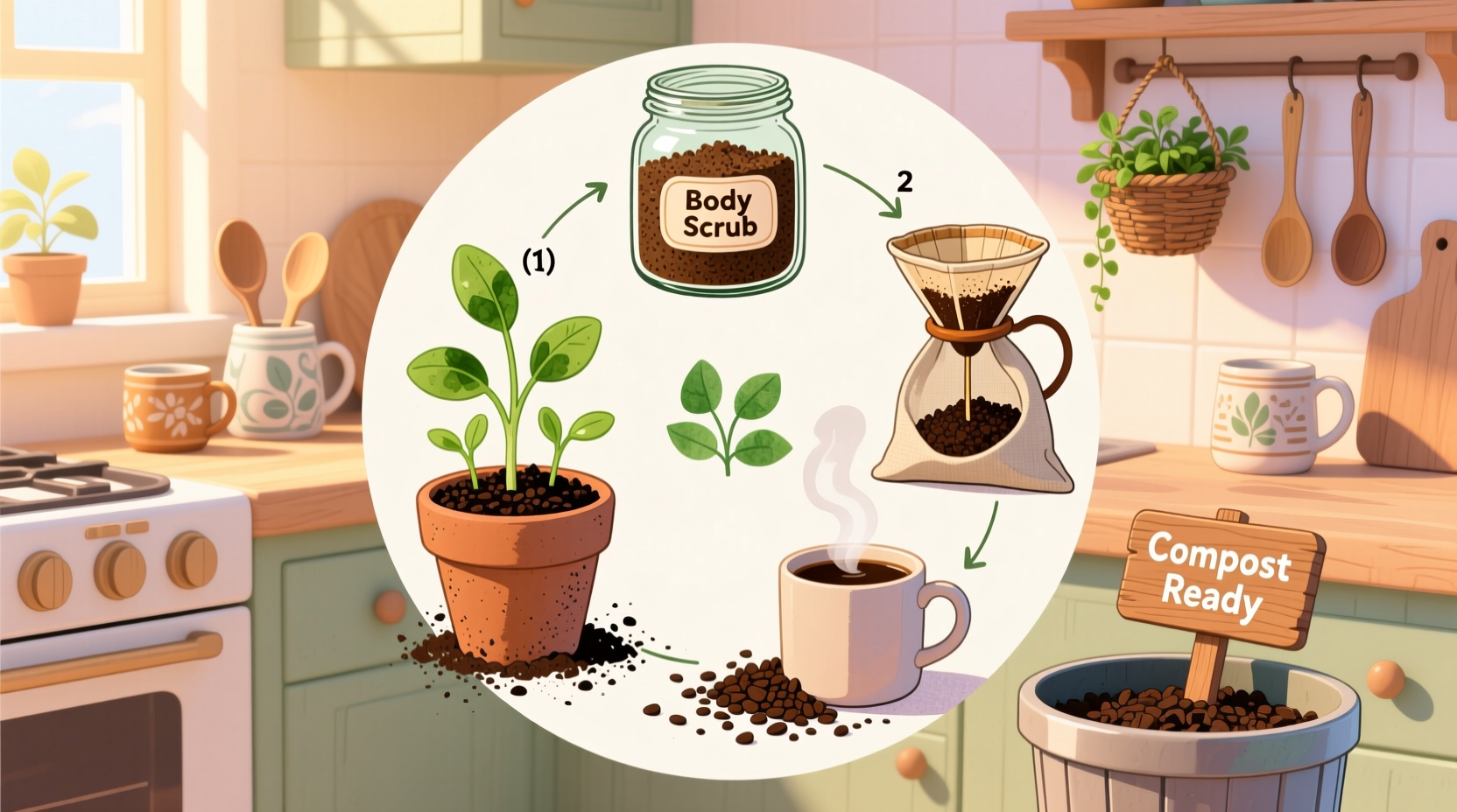 ways to reuse coffee grounds