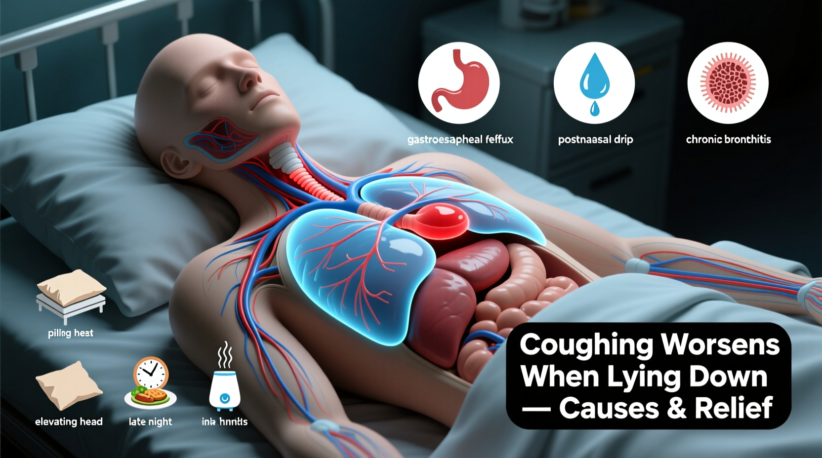 coughing more when lying down reasons how to stop it