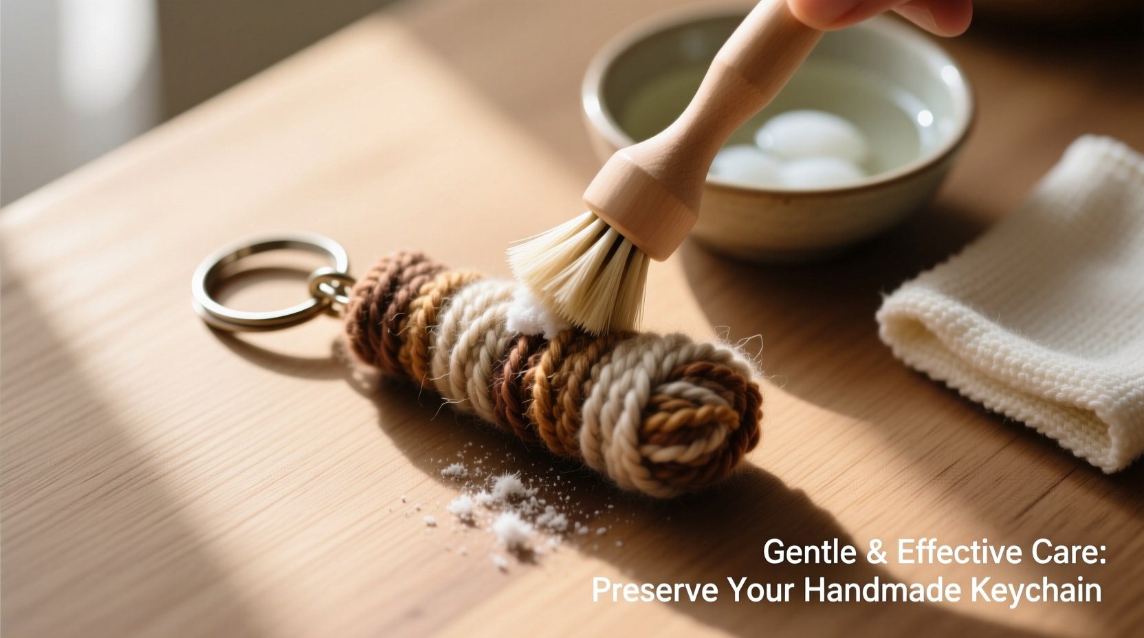 gentle and effective methods to clean your handmade yarn keychain without damage