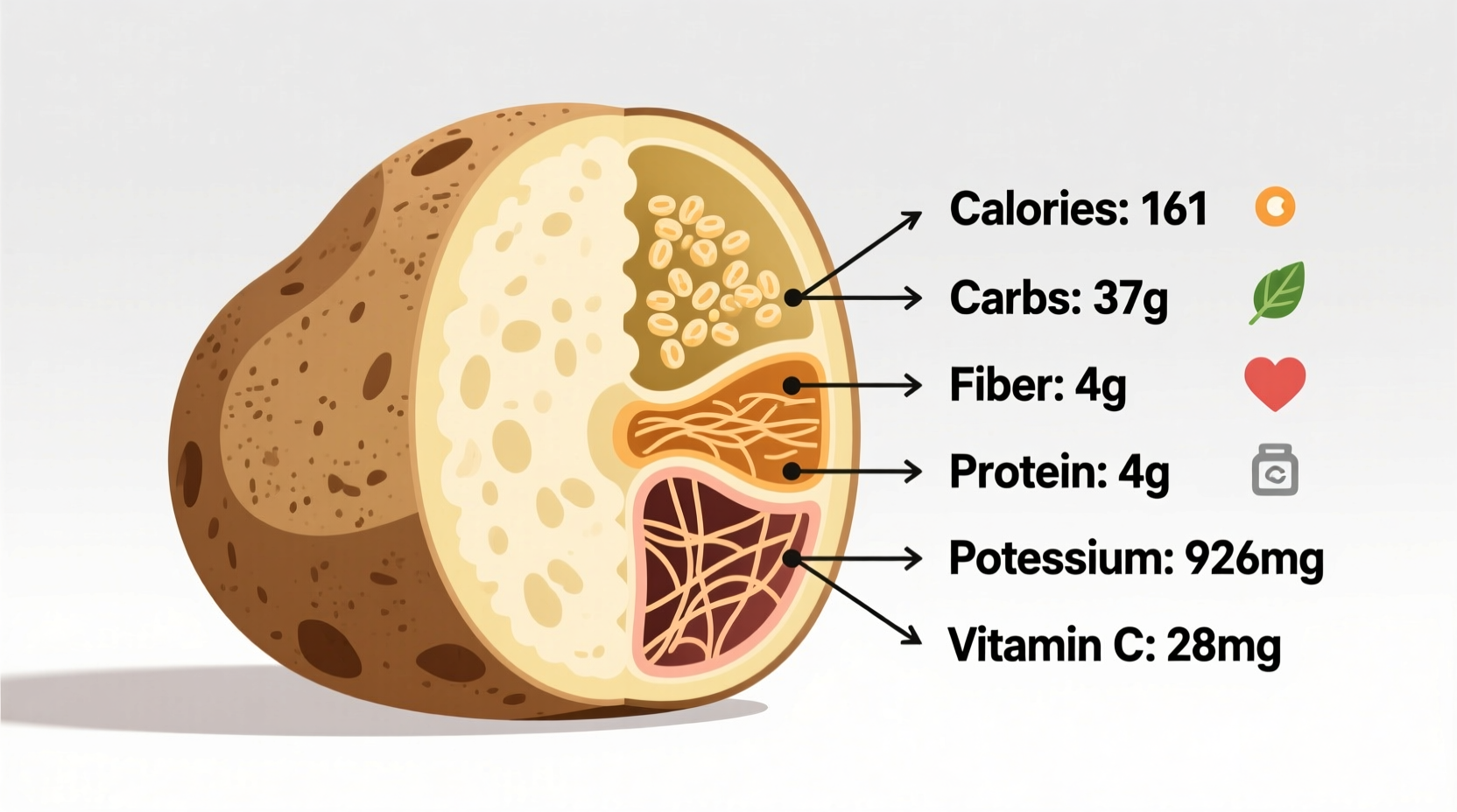 baked potato nutrition value