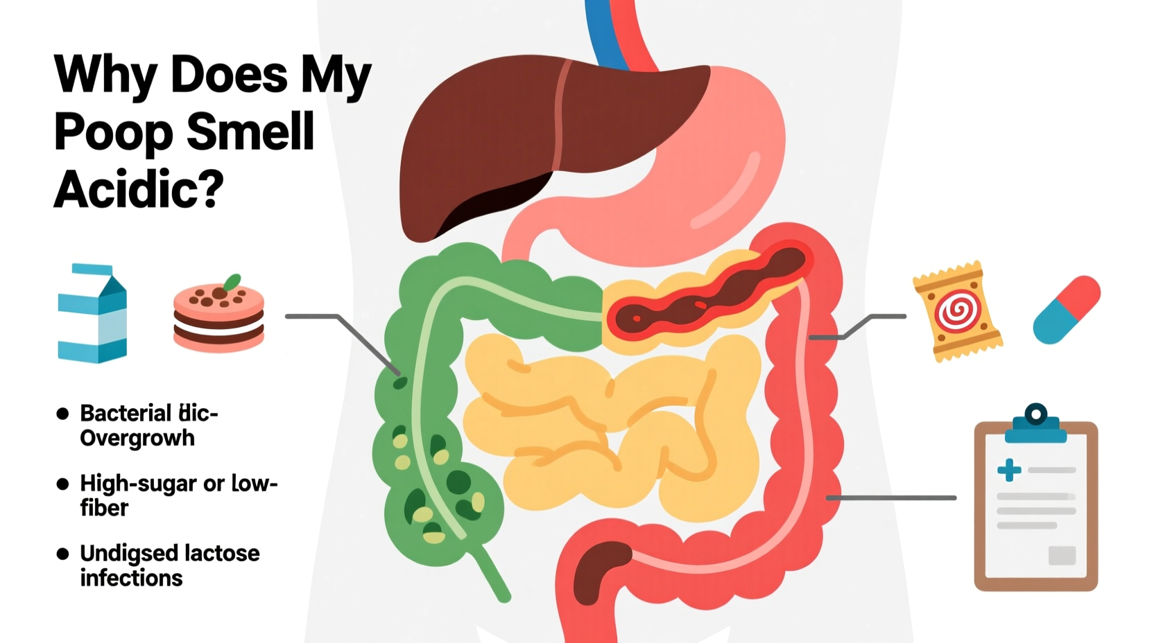 why does my poop smell acidic possible causes solutions