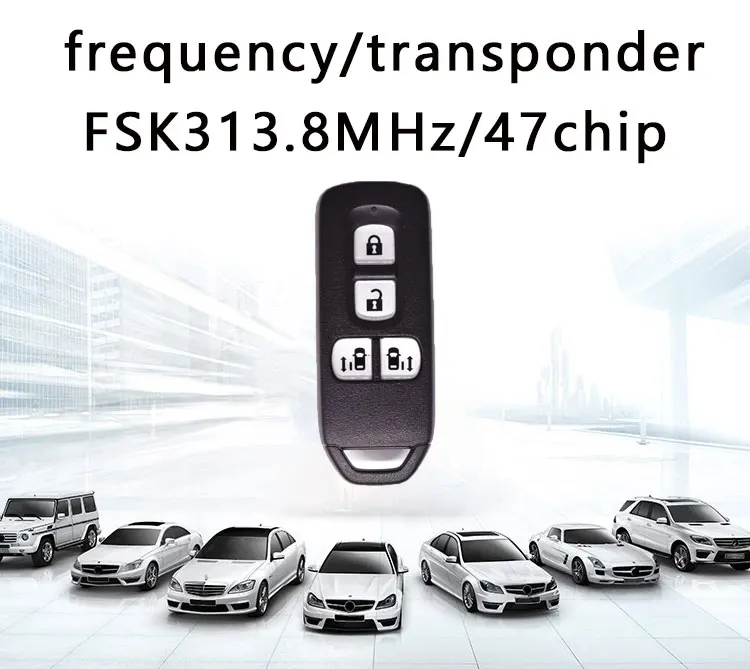Original Auto Smart Remote Controlled Car Key FSK313.8MHz 4buttons 47chip Brown Postoperculum 472PH702 180308-0025 0838D1 OMROM