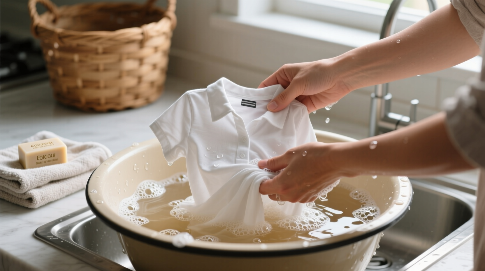 how to hand wash clothes at home