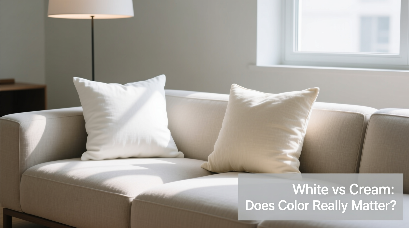 white vs cream throw pillows does the color really matter for your couch