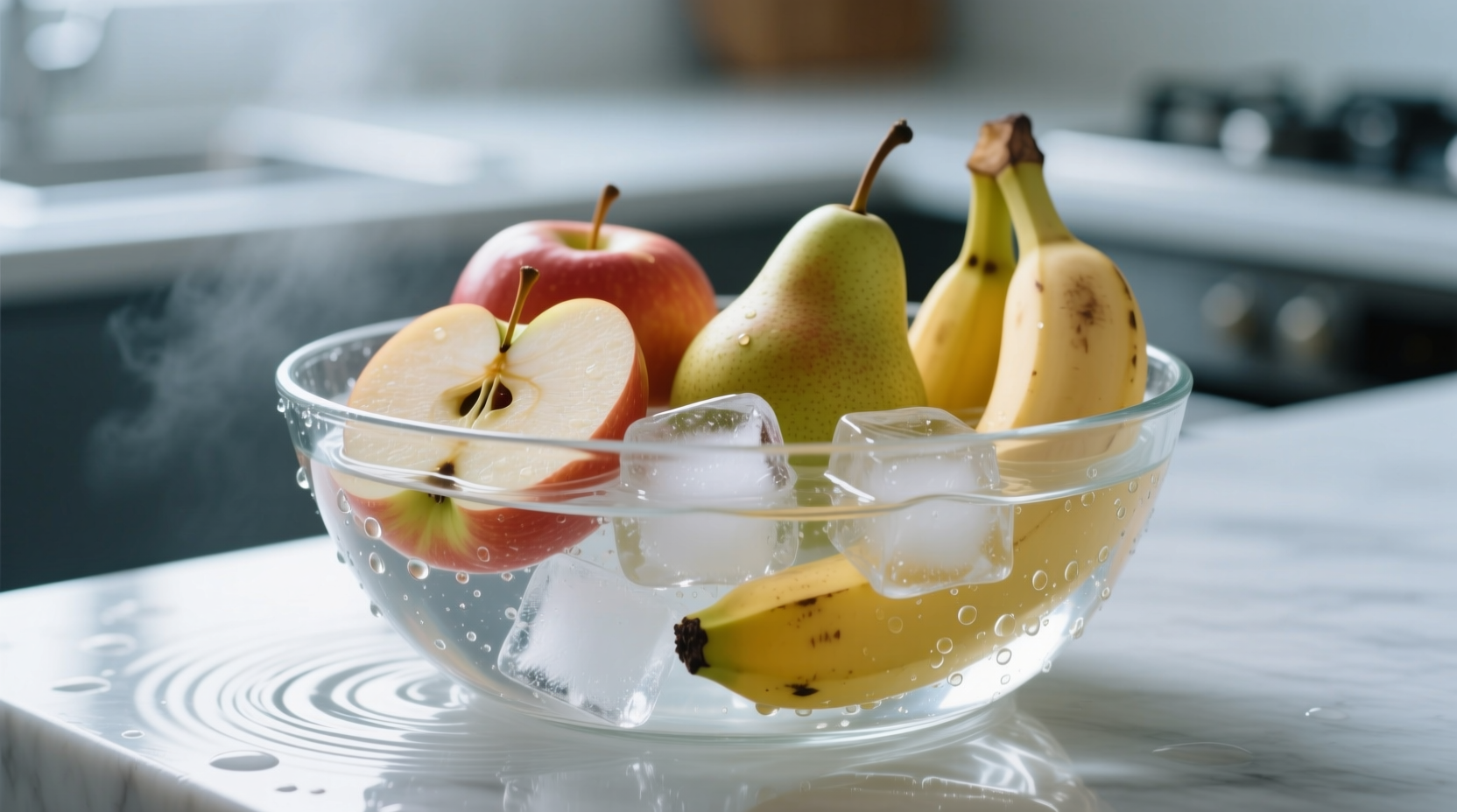 store fruit in cold water to prevent browning