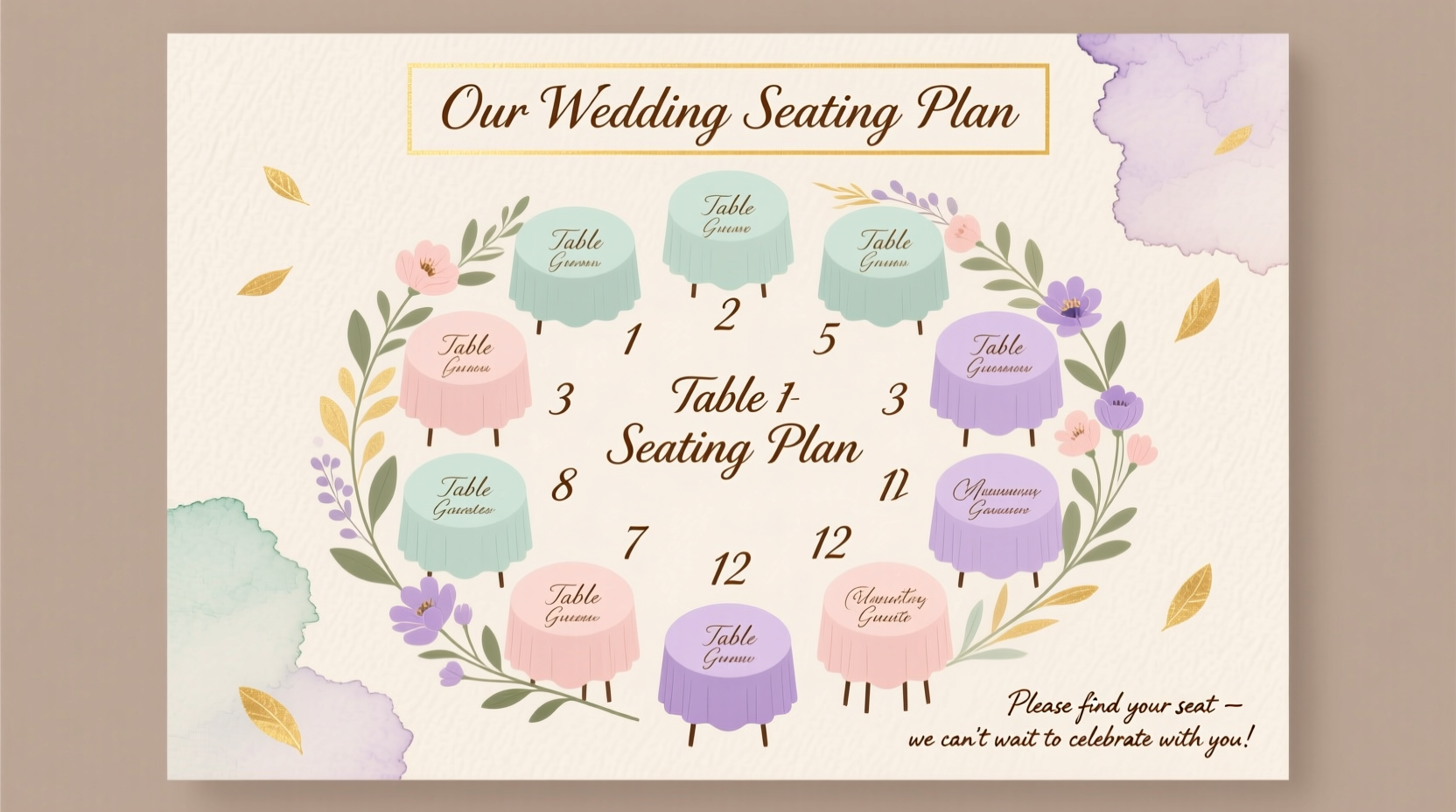 how to make a wedding seating chart