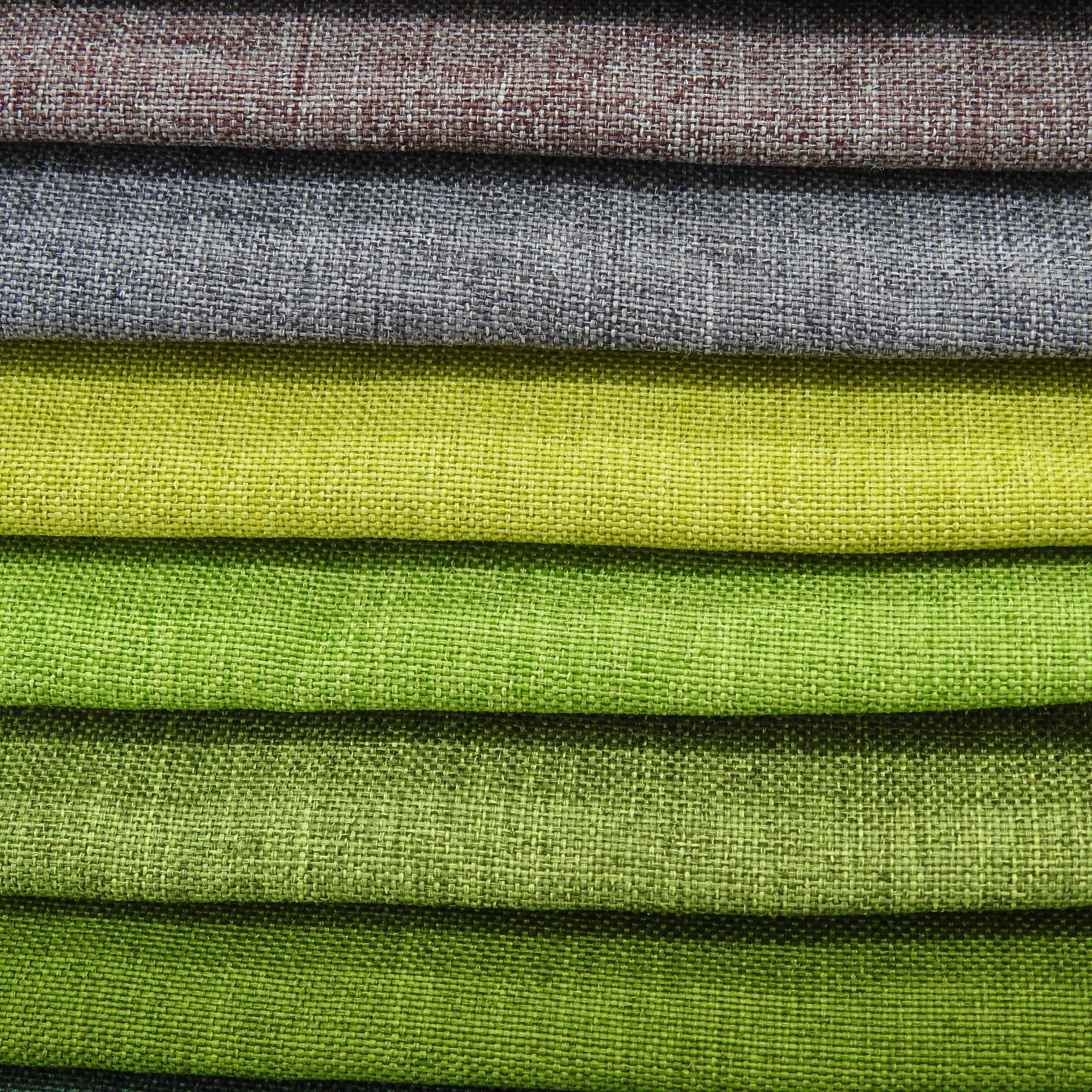 100% polyester fibre linen look fabric for sofa furniture cover