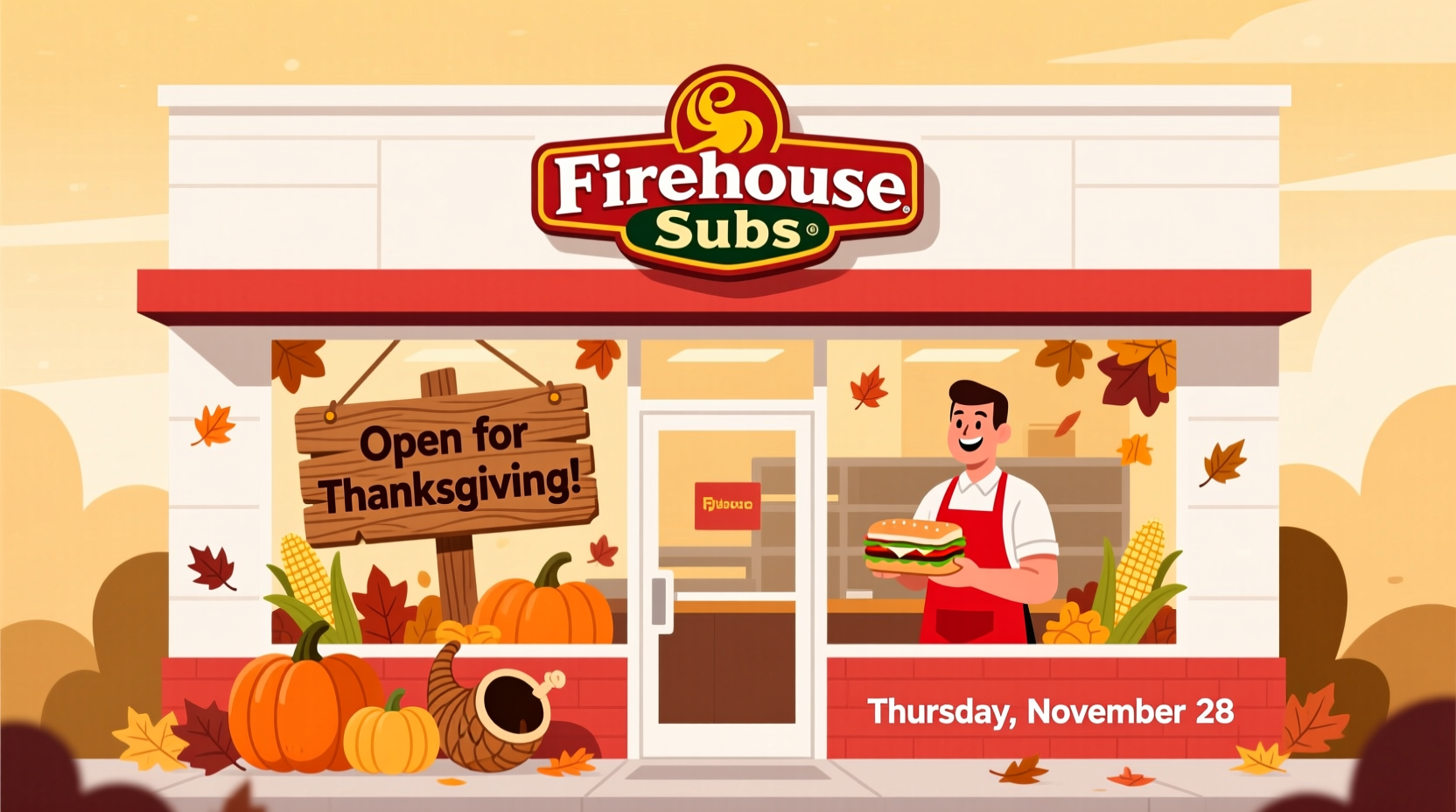 is firehouse subs open on thanksgiving