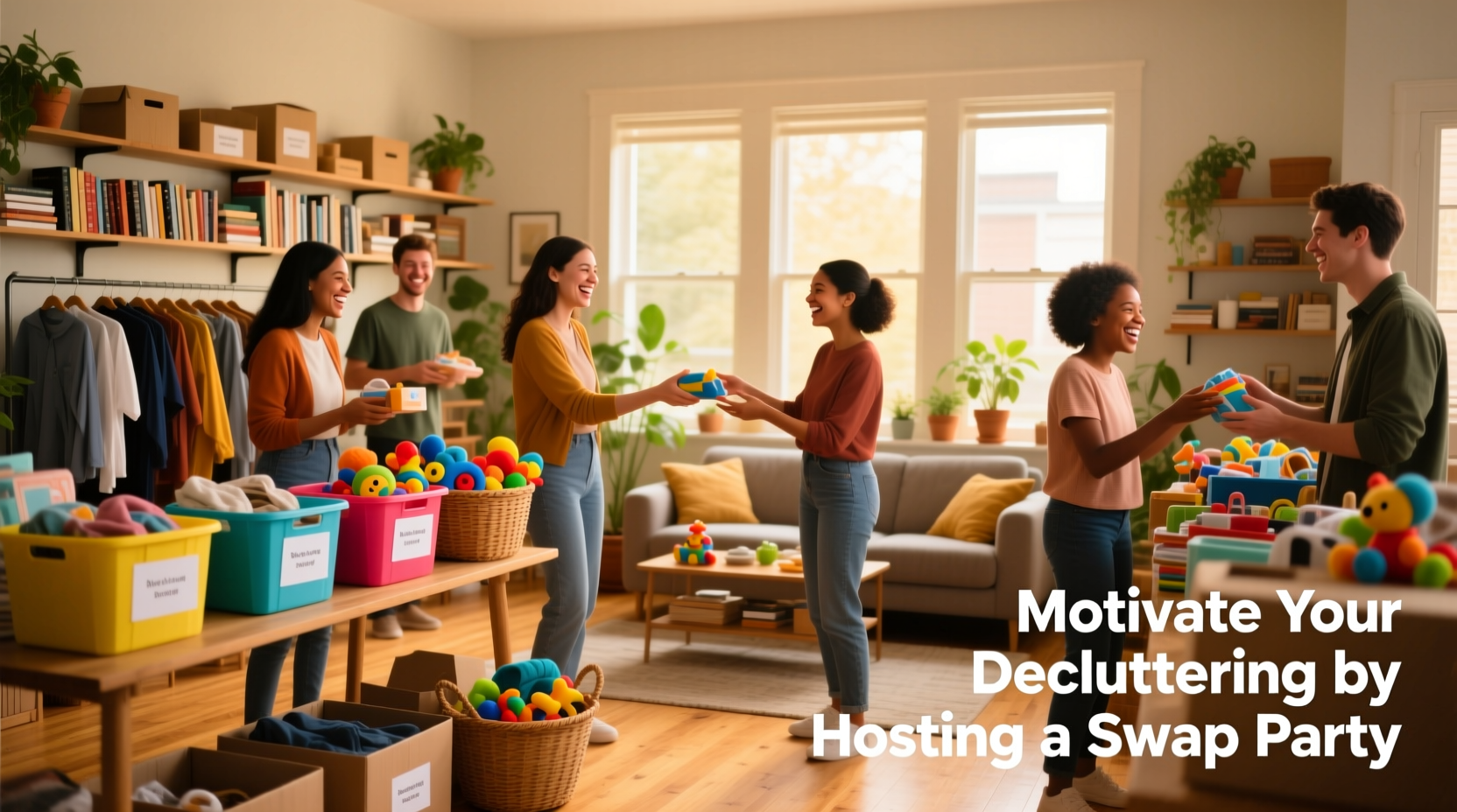motivate your decluttering by hosting a swap party