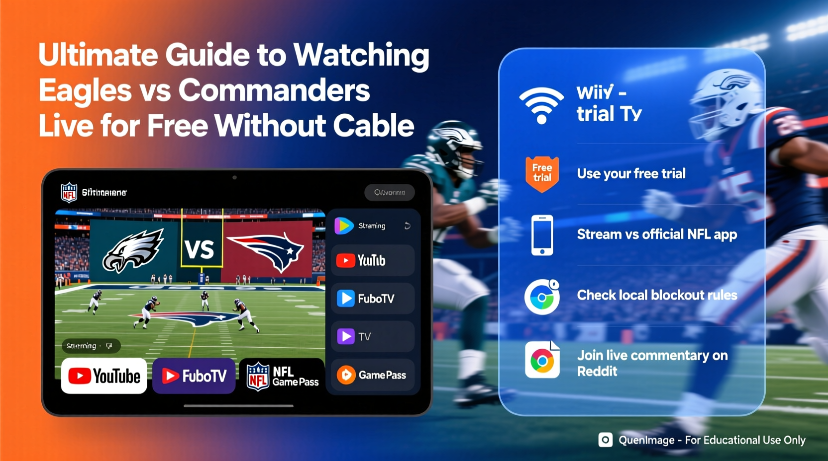 ultimate guide to watching eagles vs commanders live for free without cable