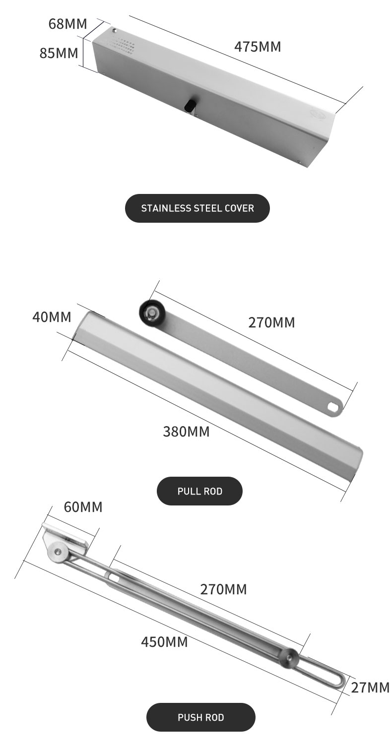 product-1-1 CD-71 Automatic Swing Door Operator 120 kg Electric Door Opener with DC Brushless Motor