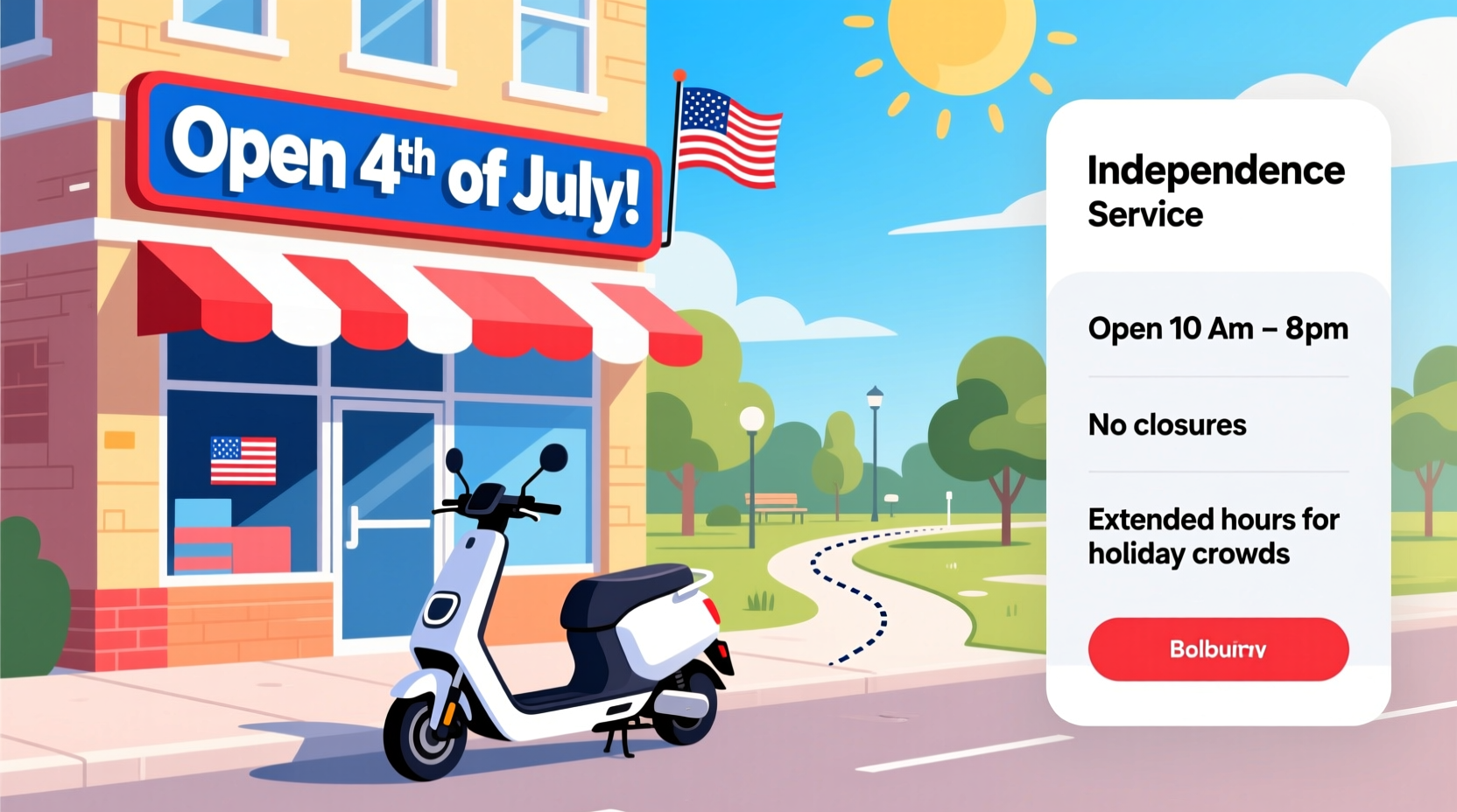 is scooters open on 4th of july