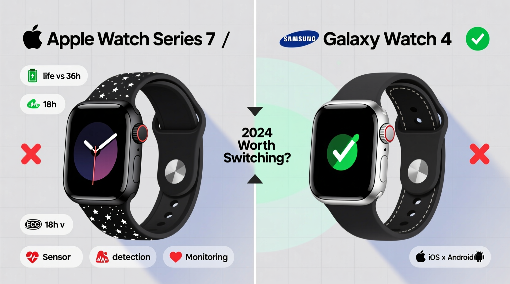 apple watch series 7 vs galaxy watch 4 is it worth switching in 2024