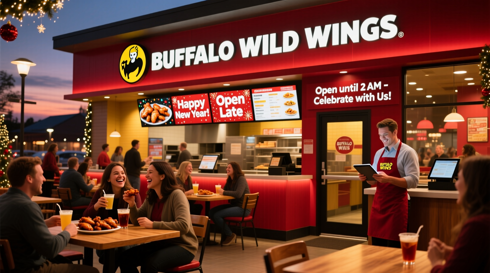 is buffalo wild wings open on new years eve