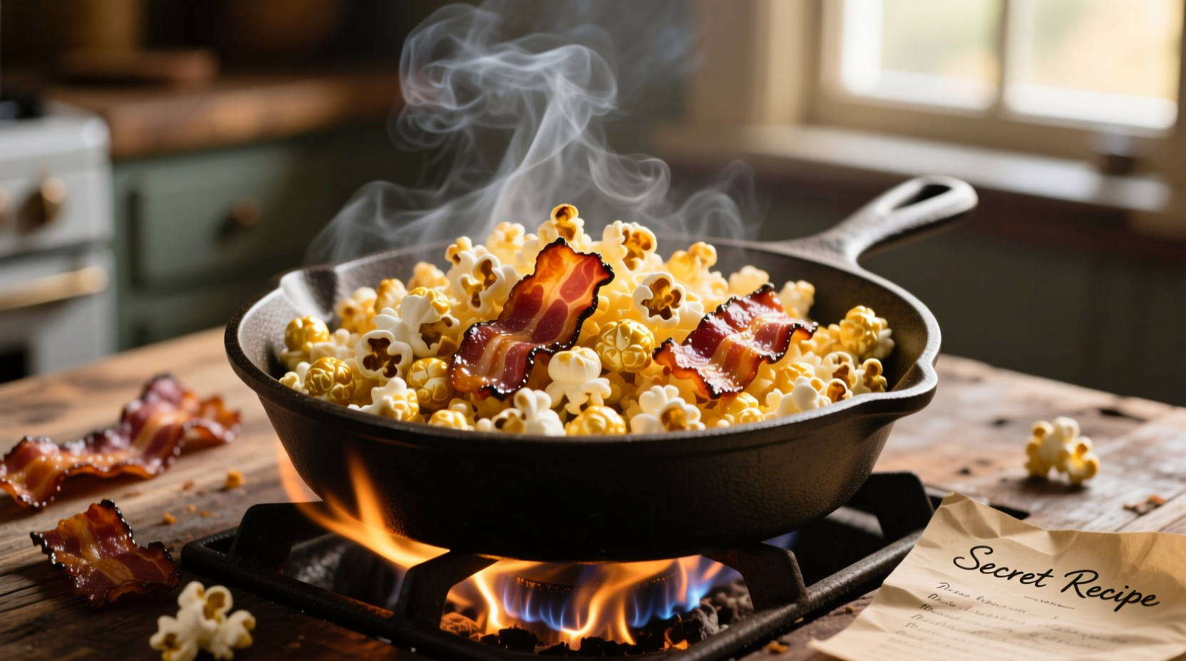 cook your popcorn in bacon grease