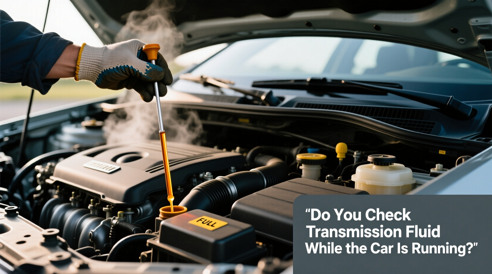 do you check transmission fluid while the car is running