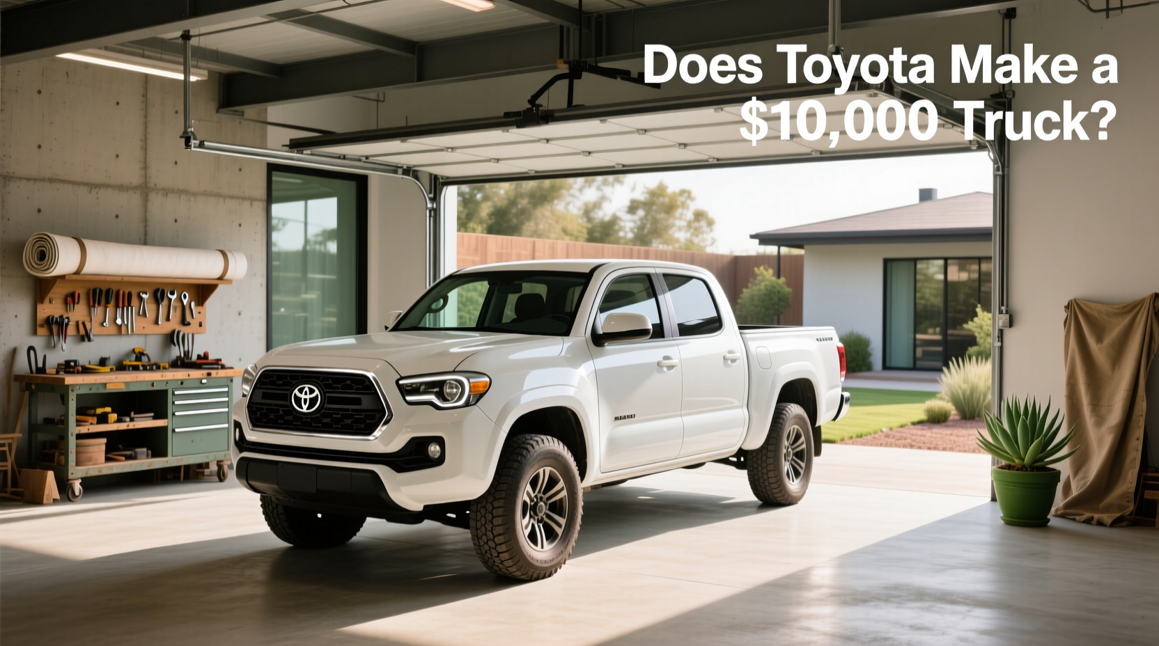 White Toyota IMV 0 pickup truck parked on dirt road