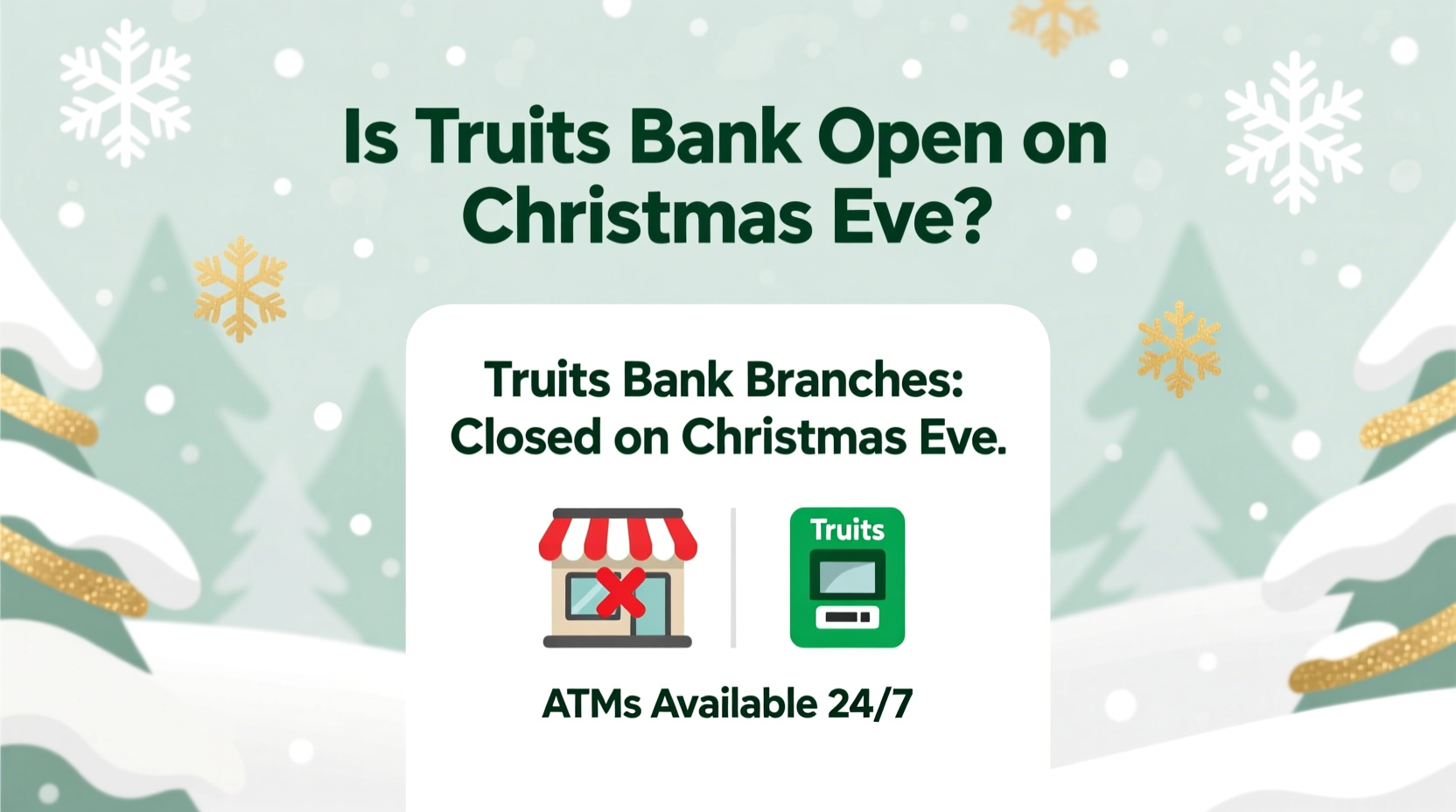 is truist bank open on christmas eve