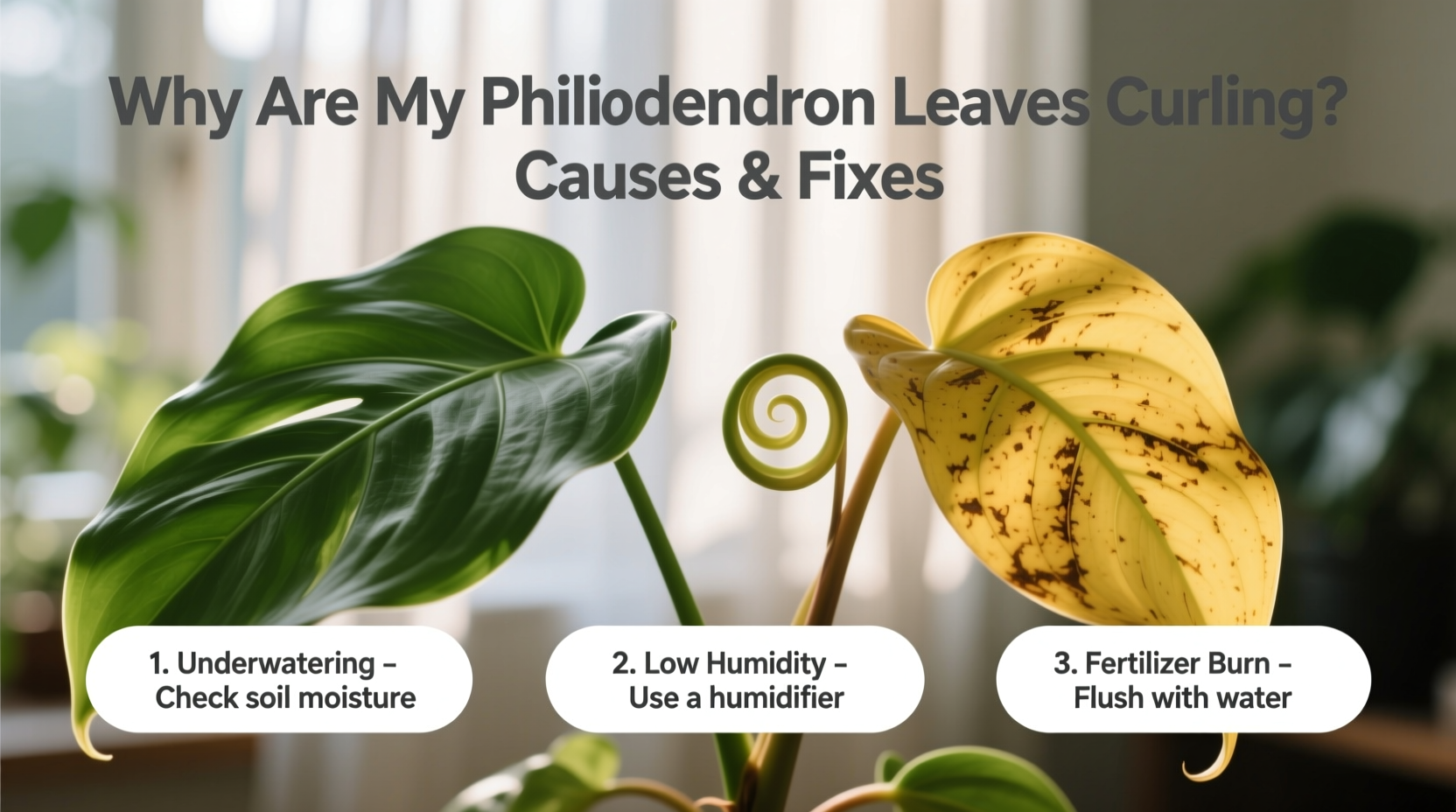 Why Are My Philodendron Leaves Curling? Causes & Fixes