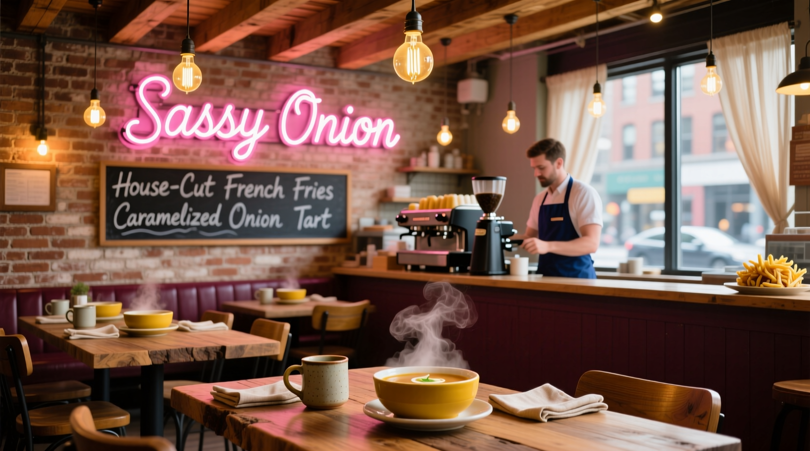 Interior view of Sassy Onion State Street restaurant