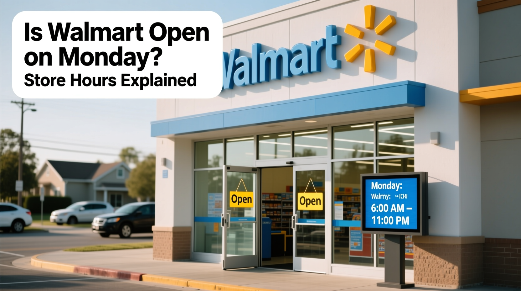 is walmart open on monday