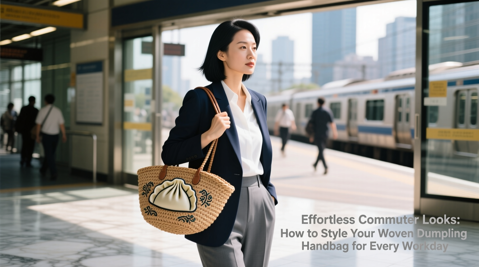 effortless commuter looks how to style your woven dumpling handbag for every workday