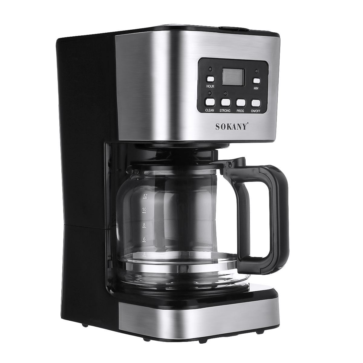 SOKANY 12 Cup Electric Drip Coffee Maker for Home & Commercial Use