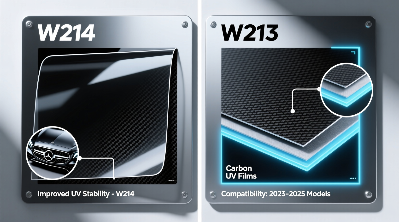 w214 vs w213 carbon uv