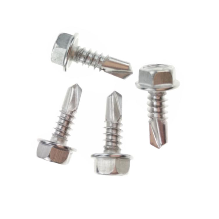 din 7504 316 stainless steel self drilling screw with rubber washer