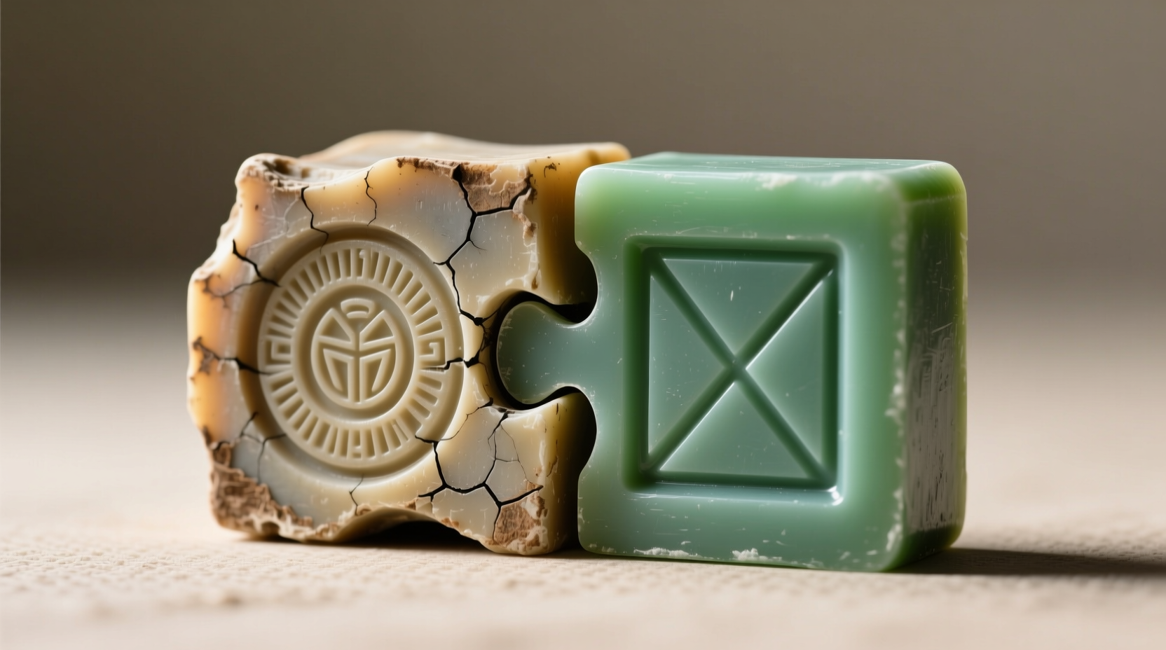 combine old and new bars of soap easily with a notching