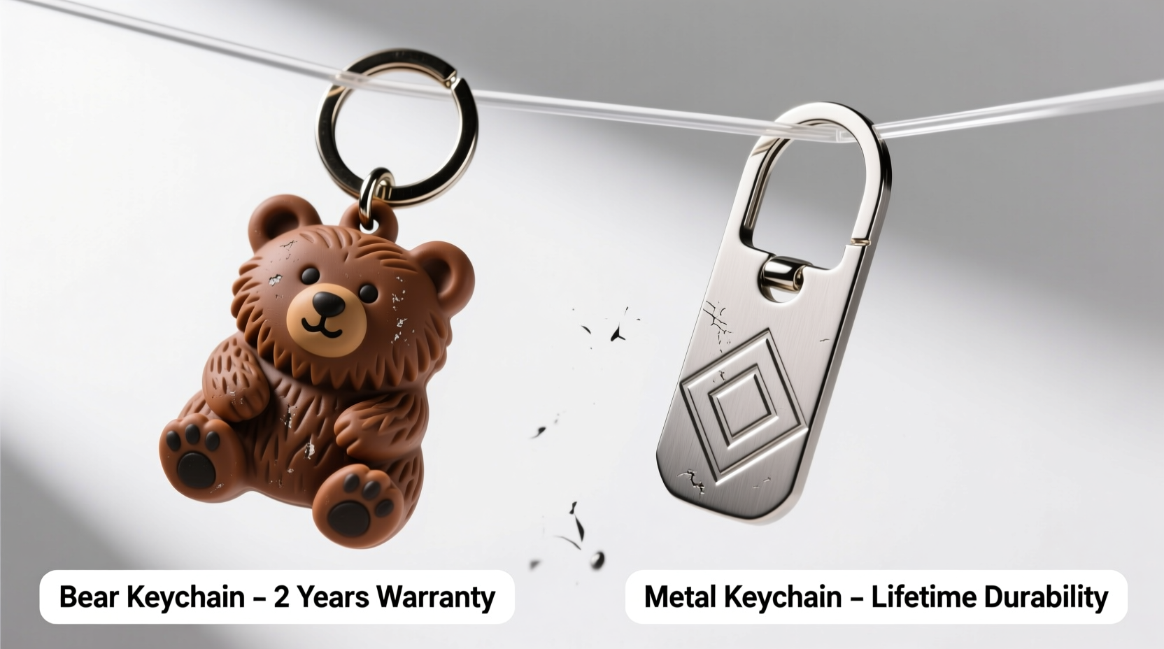 bear keychain vs metal keychain which one actually lasts longer and doesnt break