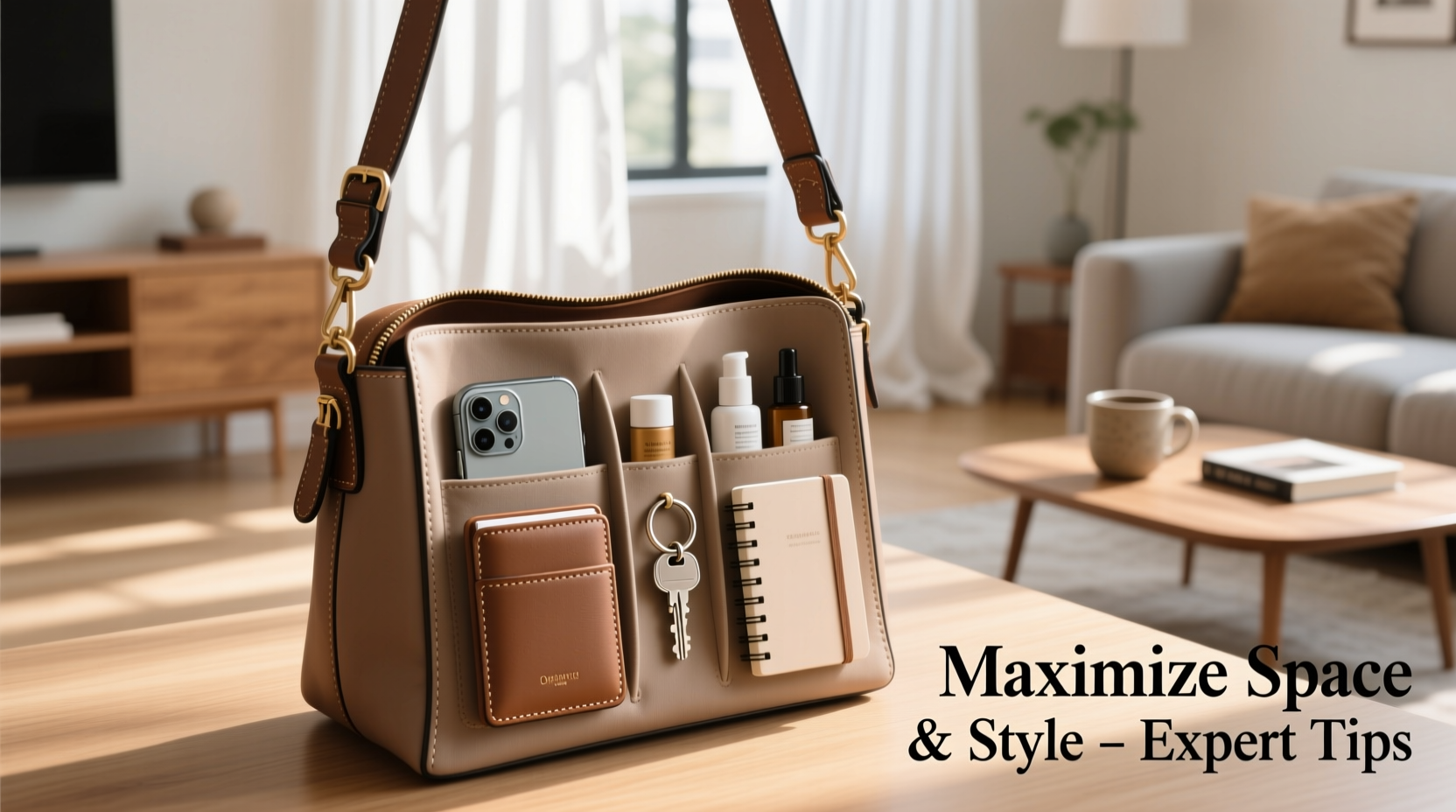 maximize space and style expert tips for organizing essentials in your multi functional shoulder bag
