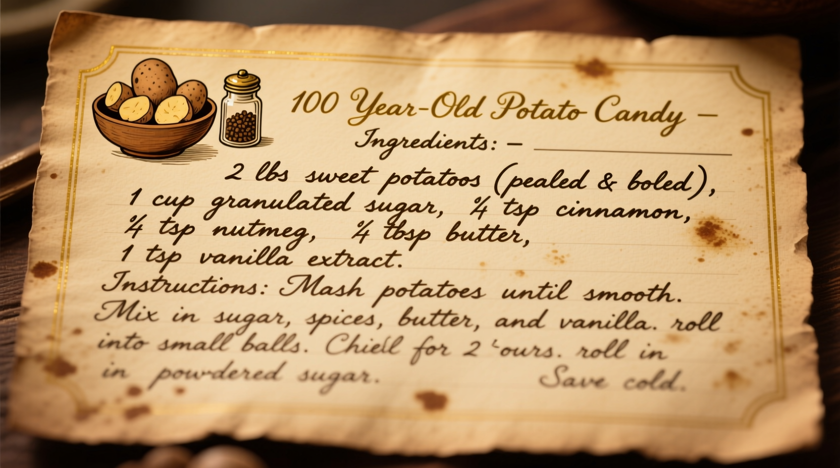 Authentic 100 Year Old Potato Candy Recipe Revealed