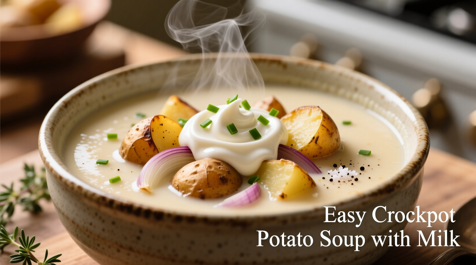 easy crockpot potato soup with milk