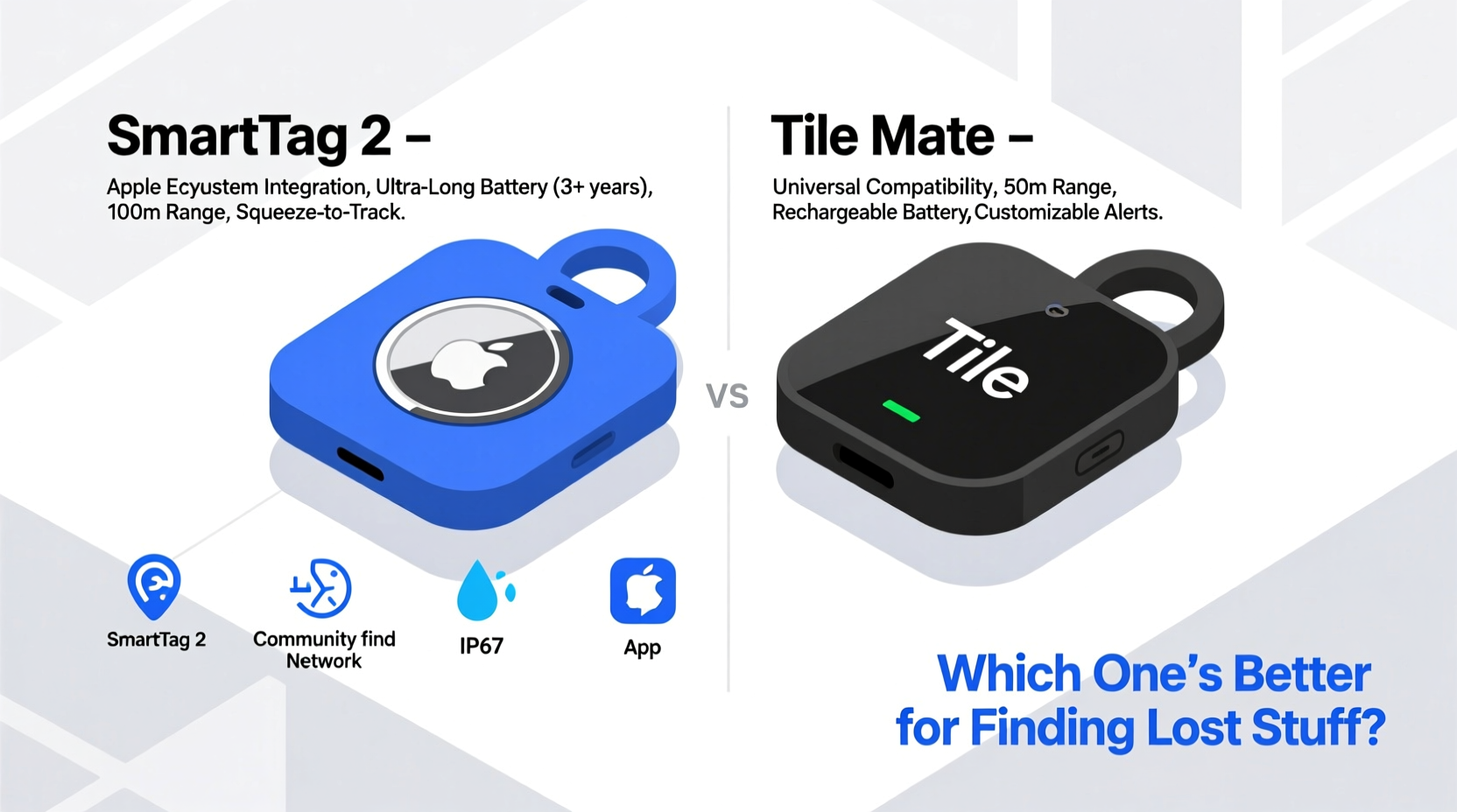 smarttag 2 vs tile mate which bluetooth tracker is actually better for finding lost stuff