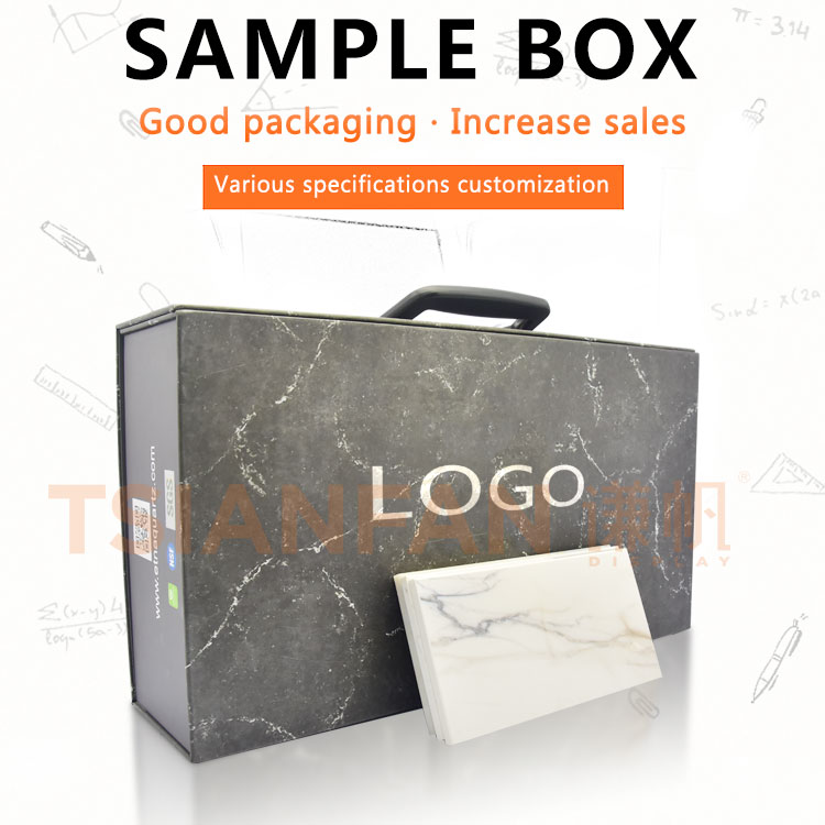 High Quality New Design Packaging Making Making Case Stands Quartz Book Stone Display Tile Sample Box