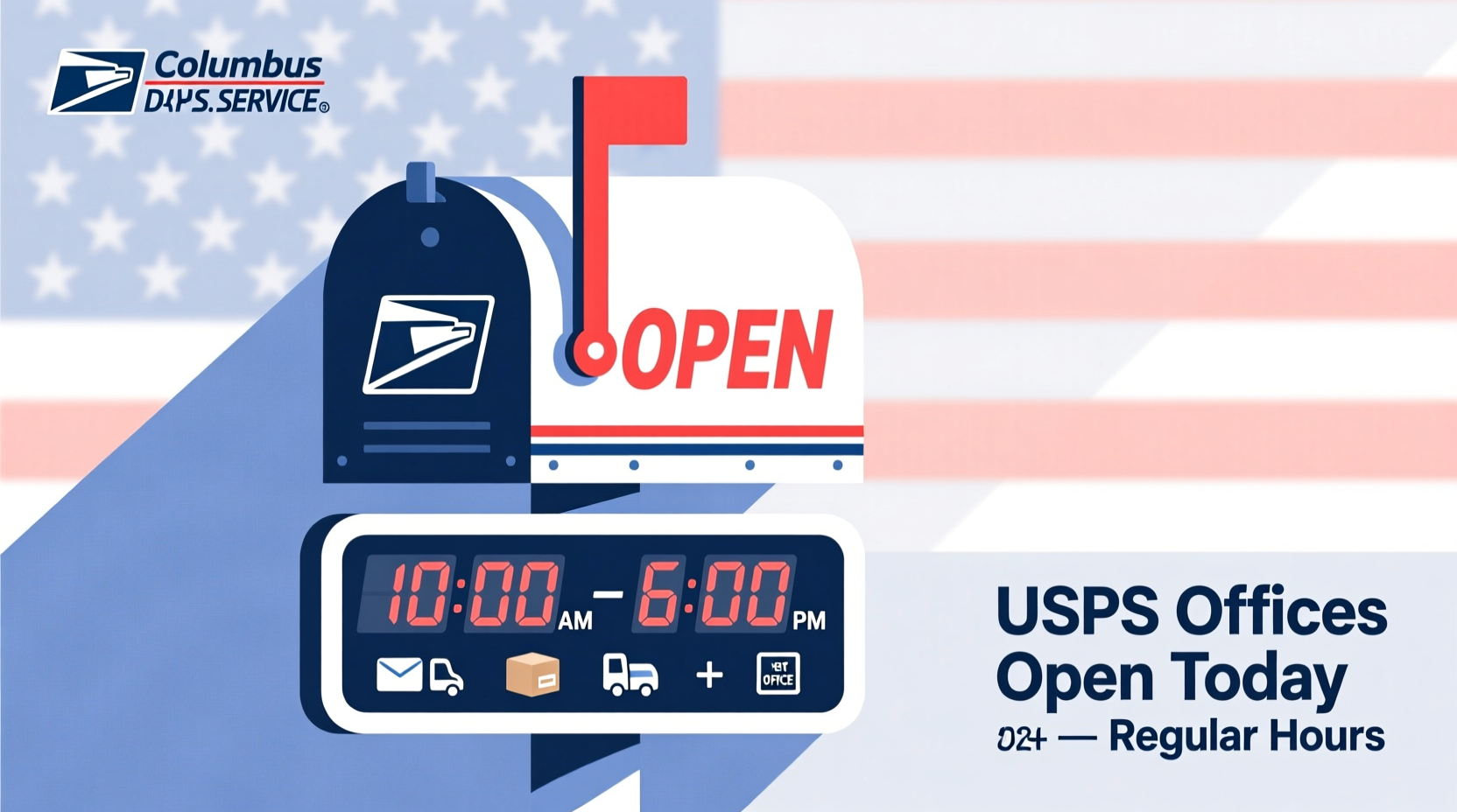 is the postal service open on columbus day