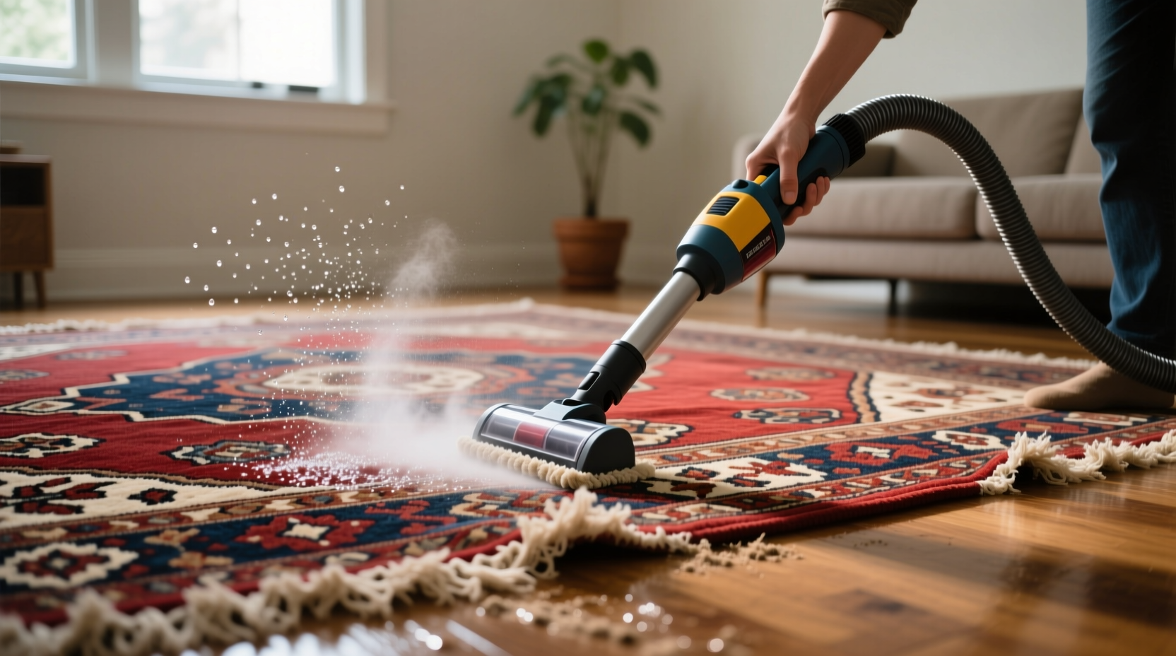 how to clean an area rug