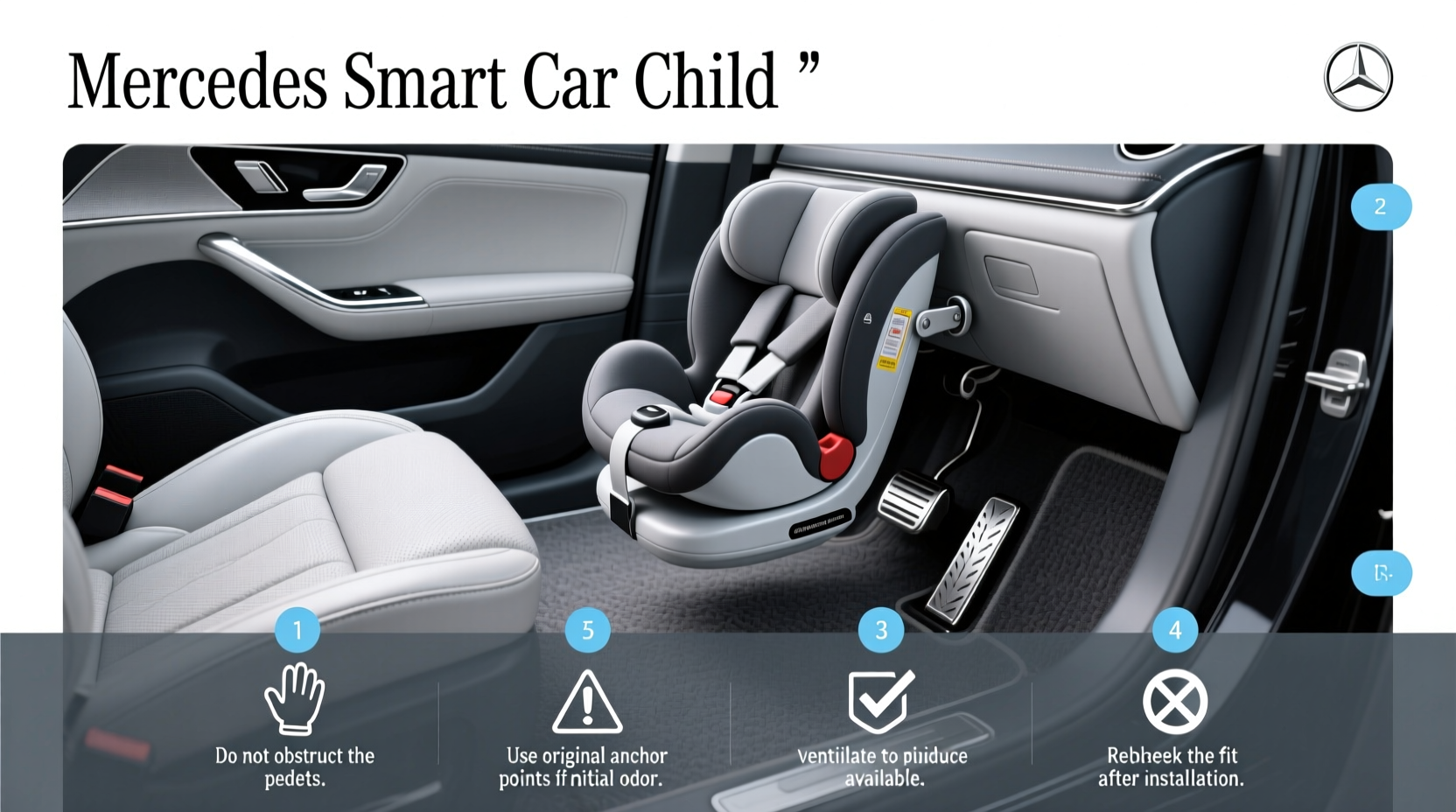 mercedes smart car child seat