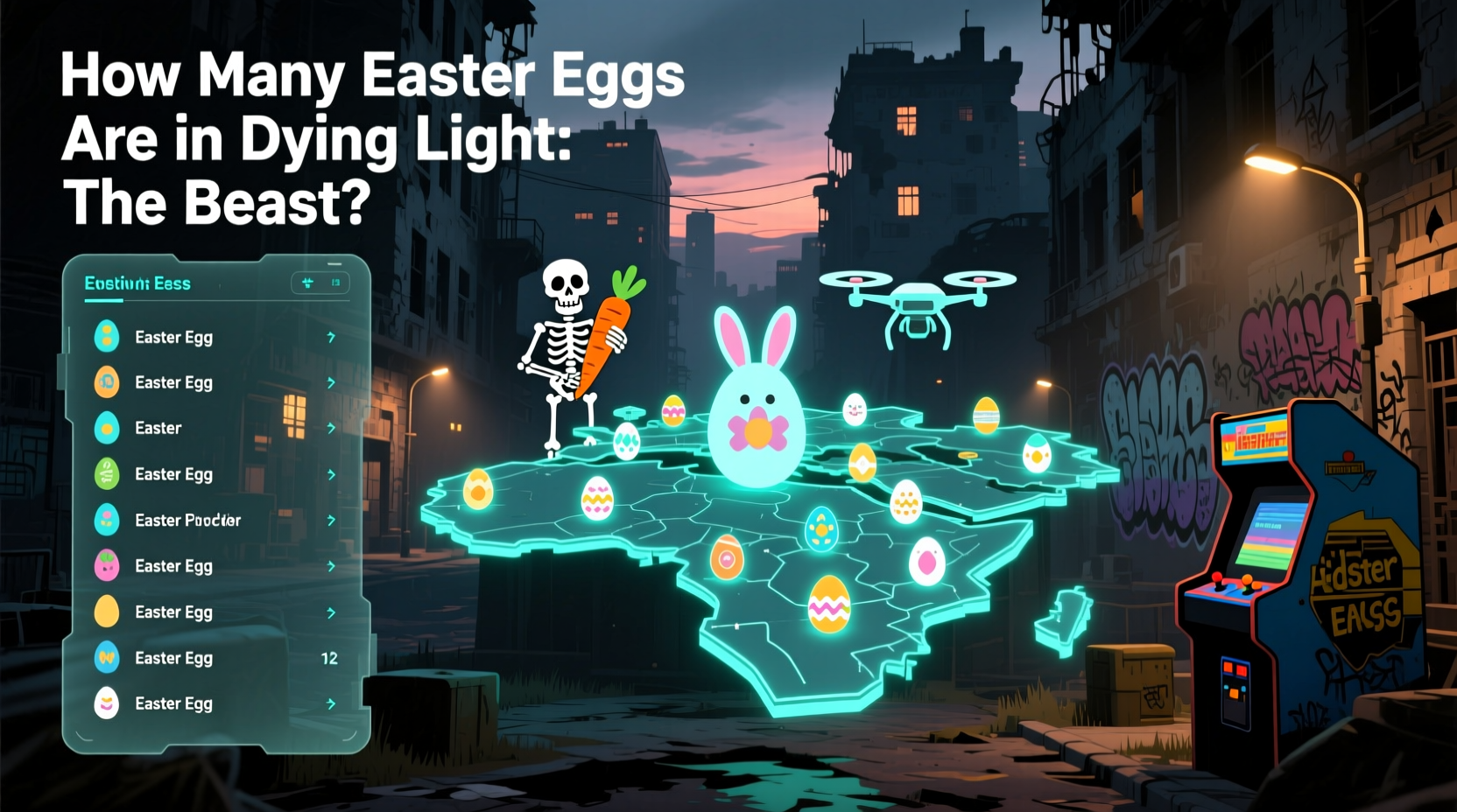 how many easter eggs are in dying light the beast