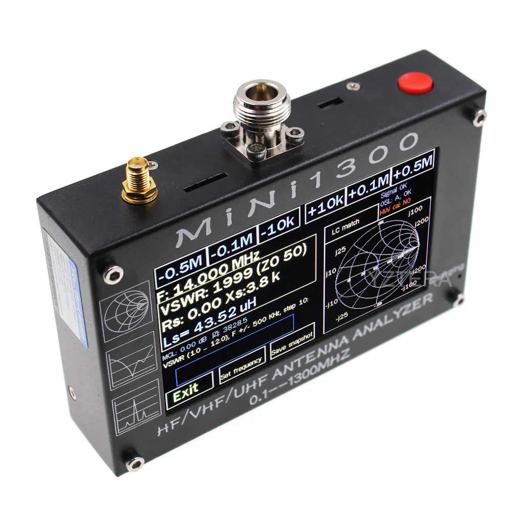 Mini1300 4.3" LCD 0.1-1300MHz HF/VHF/UHF ANT SWR Antenna Analyzer Meter Tester  antenna analyzer