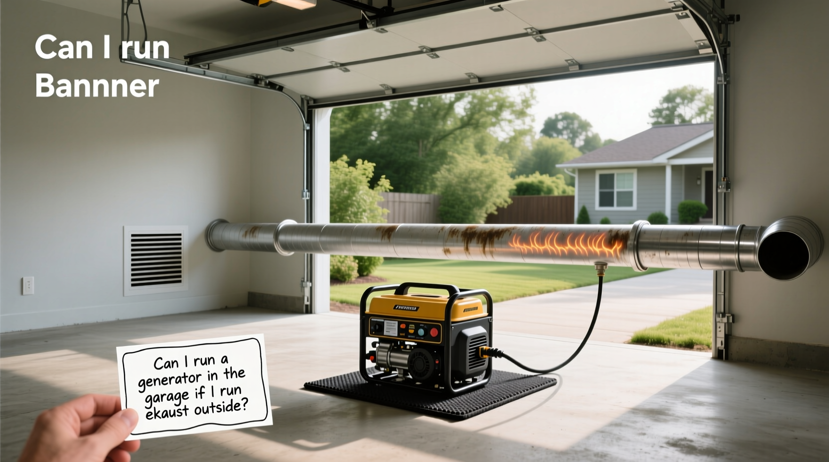 How to Choose Generator Exhaust Extension, Can I Run a Generator in the Garage If I Run Exhaust Outside?