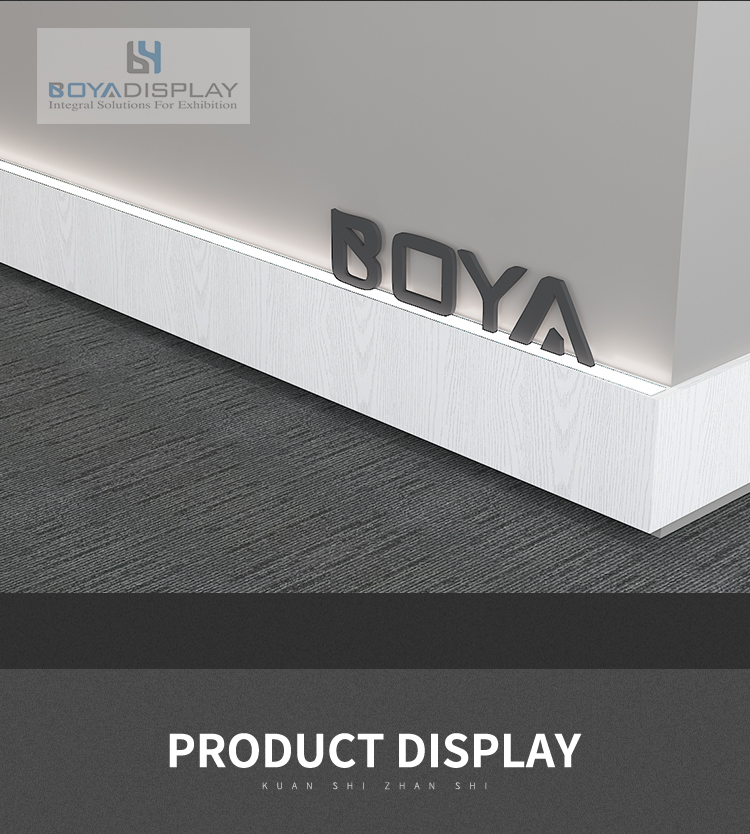 New design reception desk with led lighting salon reception table furniture